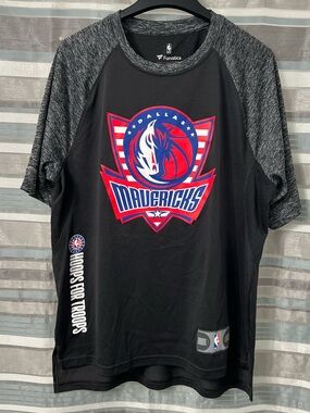 Fanatics Dallas Mavericks Black & Gray Short Sleeve Performance Jersey Tee